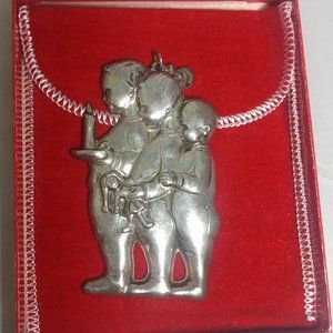 Gorham Hollow Sterling #1353 Christmas Votive Children Ornament Ornament.